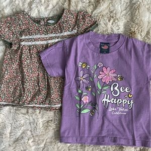 4T Set of 2 floral tees